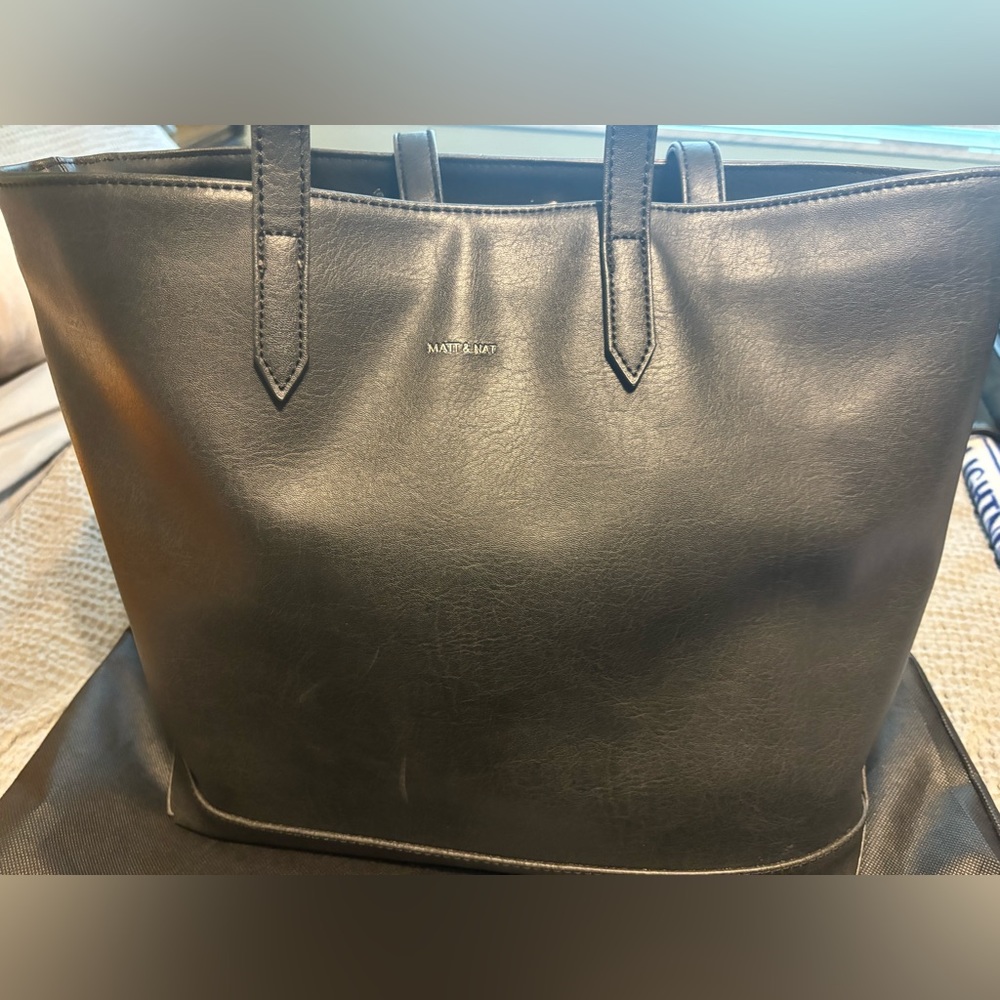 Matt & Nat Black Vegan Leather Tote